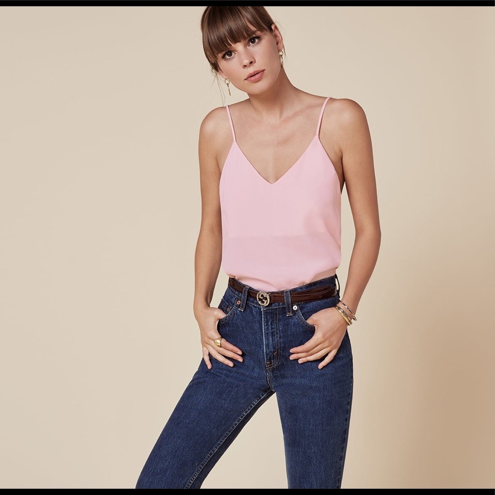 Reformation Light Pink Coco top XS